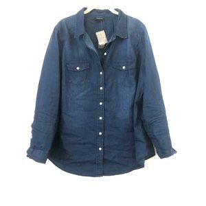 Brand new denim button down